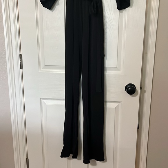 Black jumpsuit with tie - Picture 5 of 8